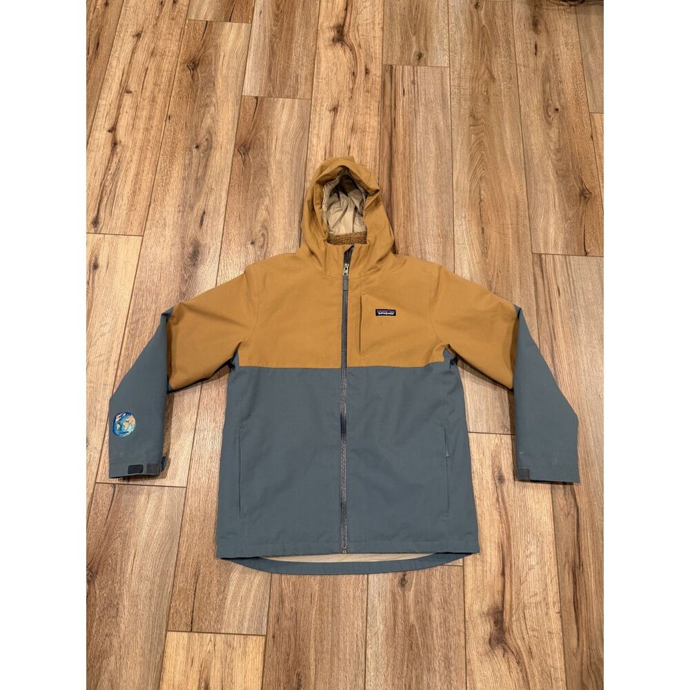 Patagonia Kids 4 in 1 Everyday Jacket Tan Slate Blue Size XL 14
